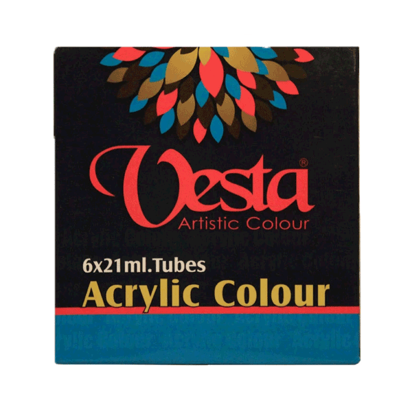 acrylic_6_vesta_21ml رنگ اکریلیک 6 رنگ وستا 21 میل
